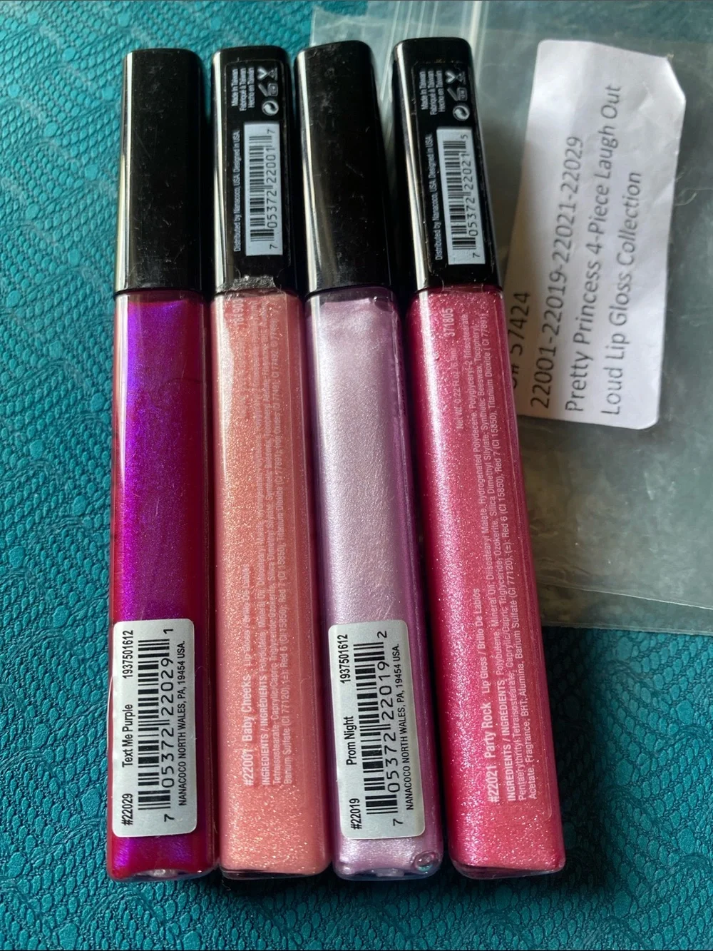 Loud Lip Gloss Collection - 4-Piece Set (Pink, Purple, Peach, Magenta)